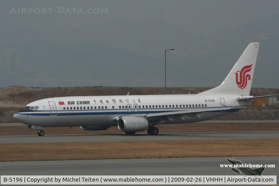 B-5196, 2008 Boeing 737-86N C/N 36810/2699, Air China
