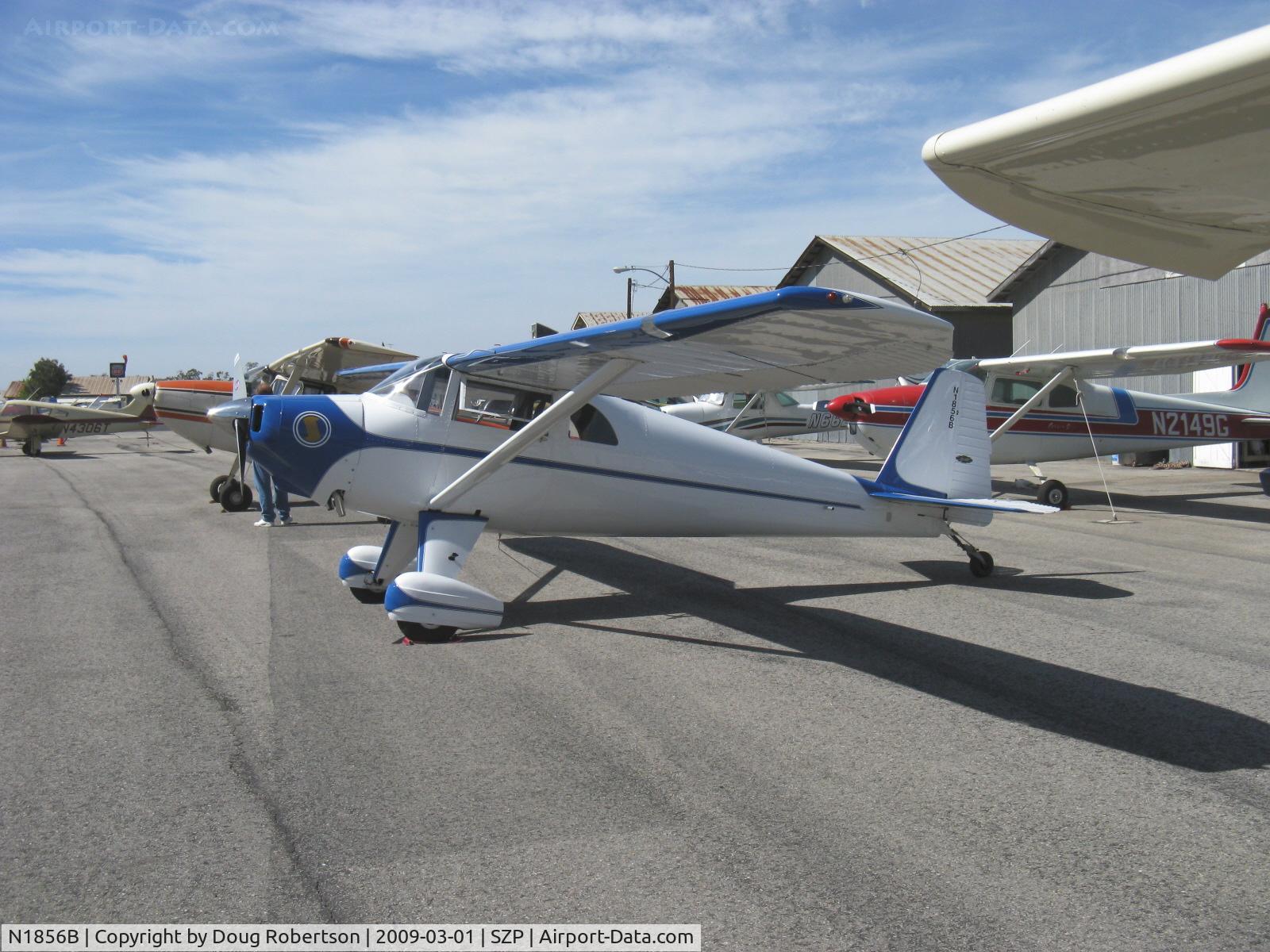 N1856B, Luscombe 8F Silvaire C/N 6283, 1957 Luscombe 8F SILVAIRE, Continental C90 90 Hp