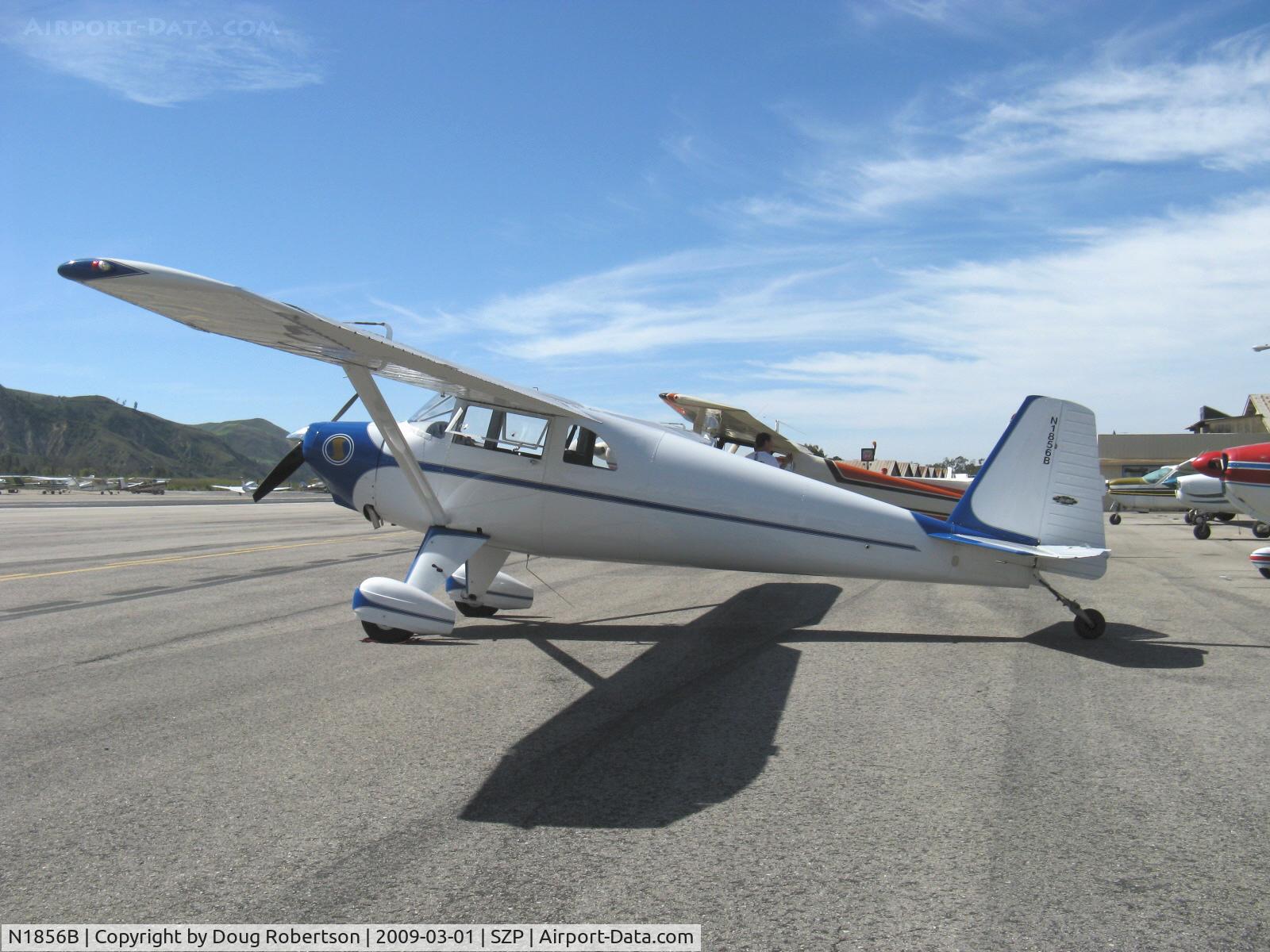 N1856B, Luscombe 8F Silvaire C/N 6283, 1957 Luscombe 8F SILVAIRE, Continental C90 90 Hp