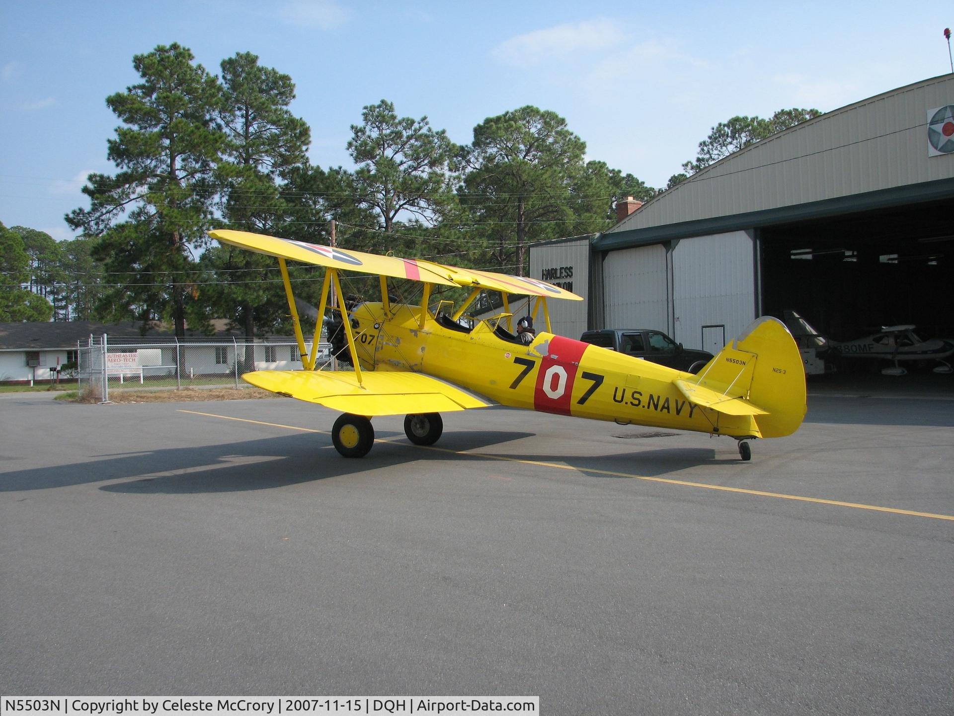 N5503N, 1943 Boeing A75N1(PT17) C/N 75-7768, Stearman in Douglas, GA