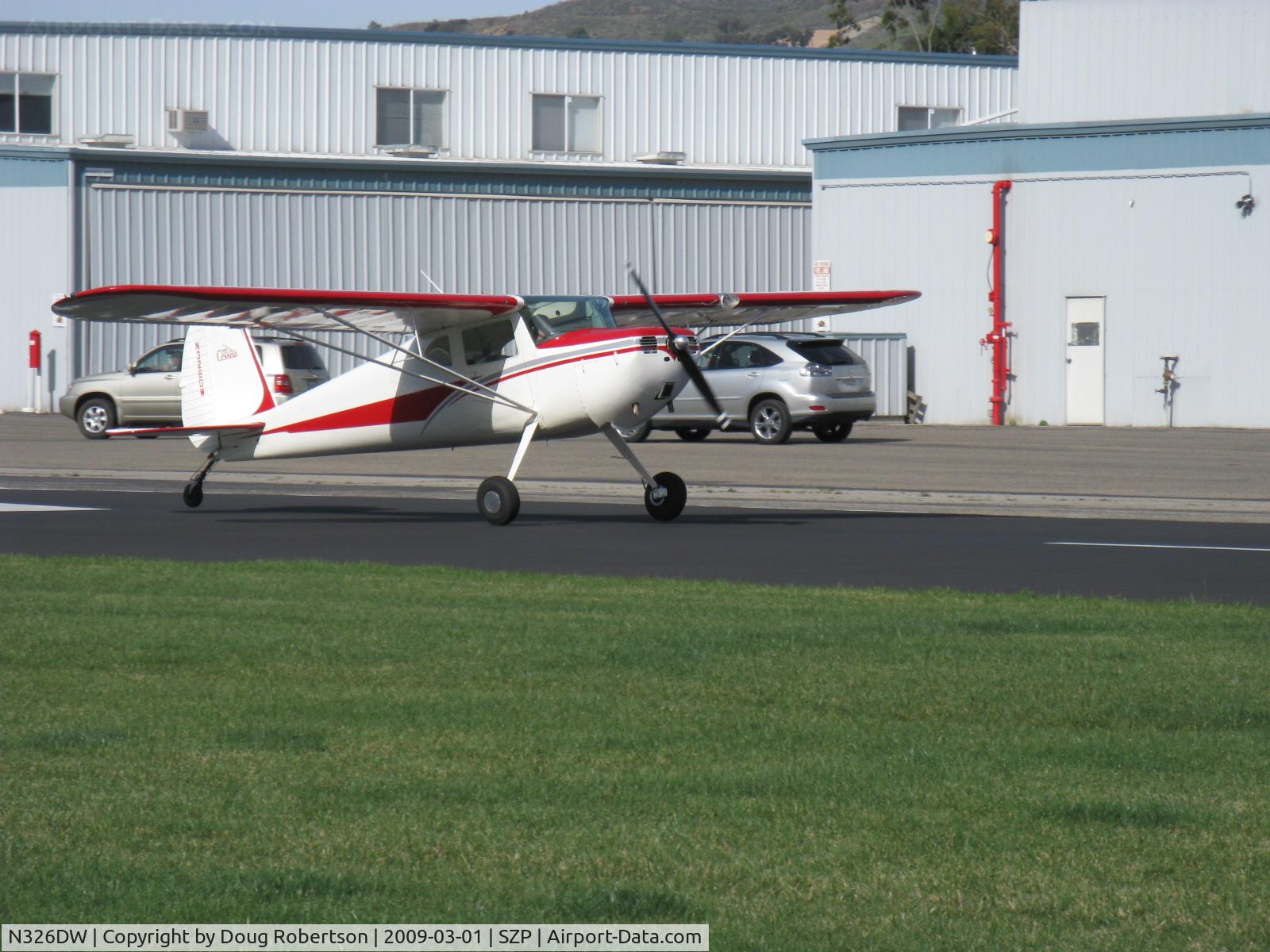 N326DW, 1946 Cessna 140 C/N 11220, 1946 Cessna 140, Continental O-200 100 Hp upgrade, landing roll Rwy 04