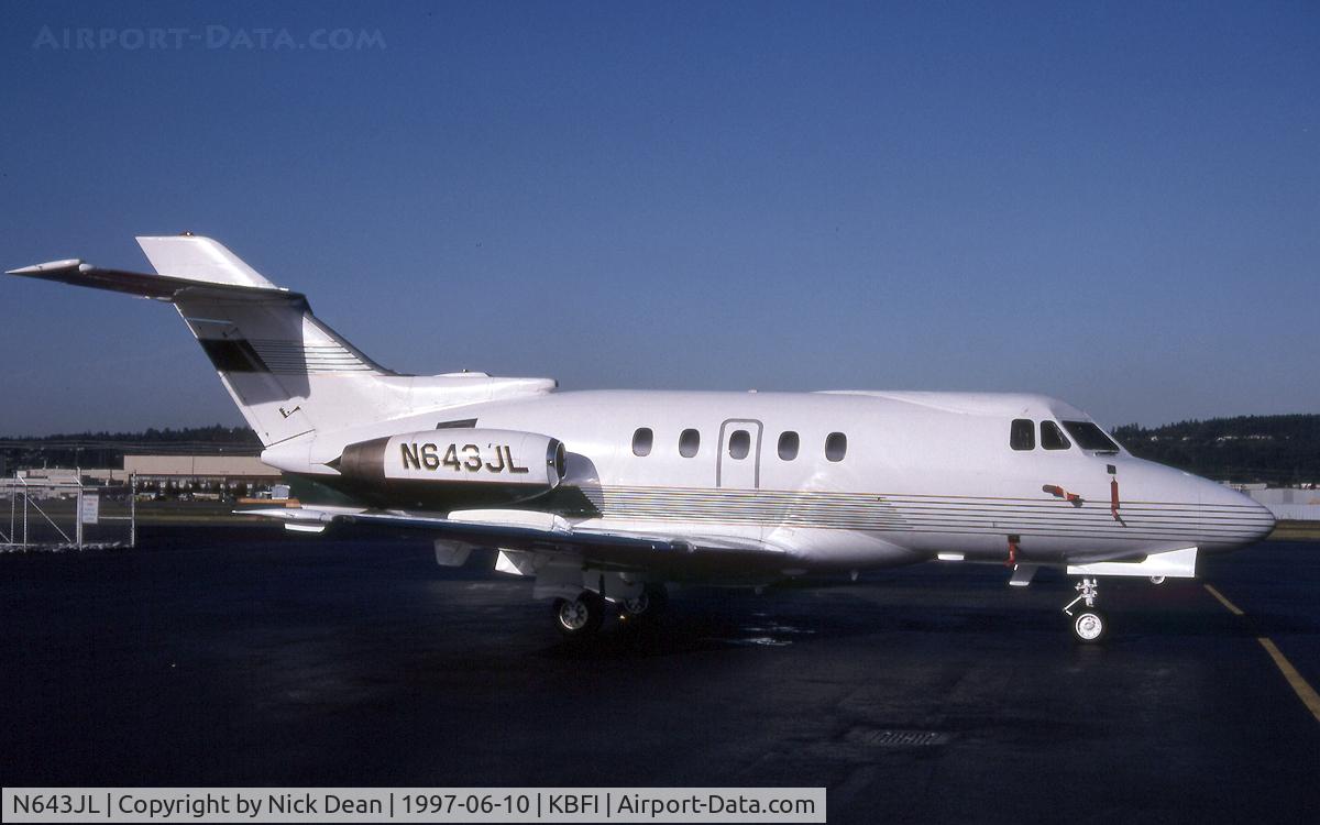 N643JL, 1969 Hawker Siddeley HS.125 Series 400A C/N 25208, KBFI