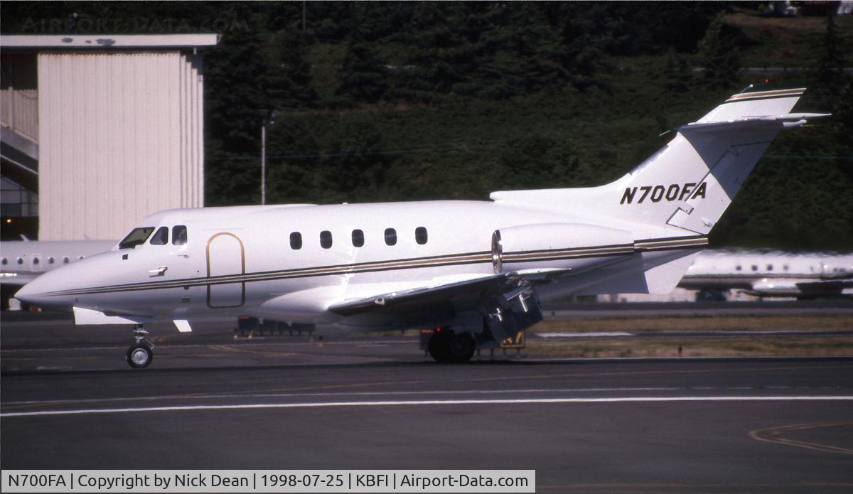 N700FA, 1970 Hawker Siddeley DH.125-400A C/N NA.752, KBFI