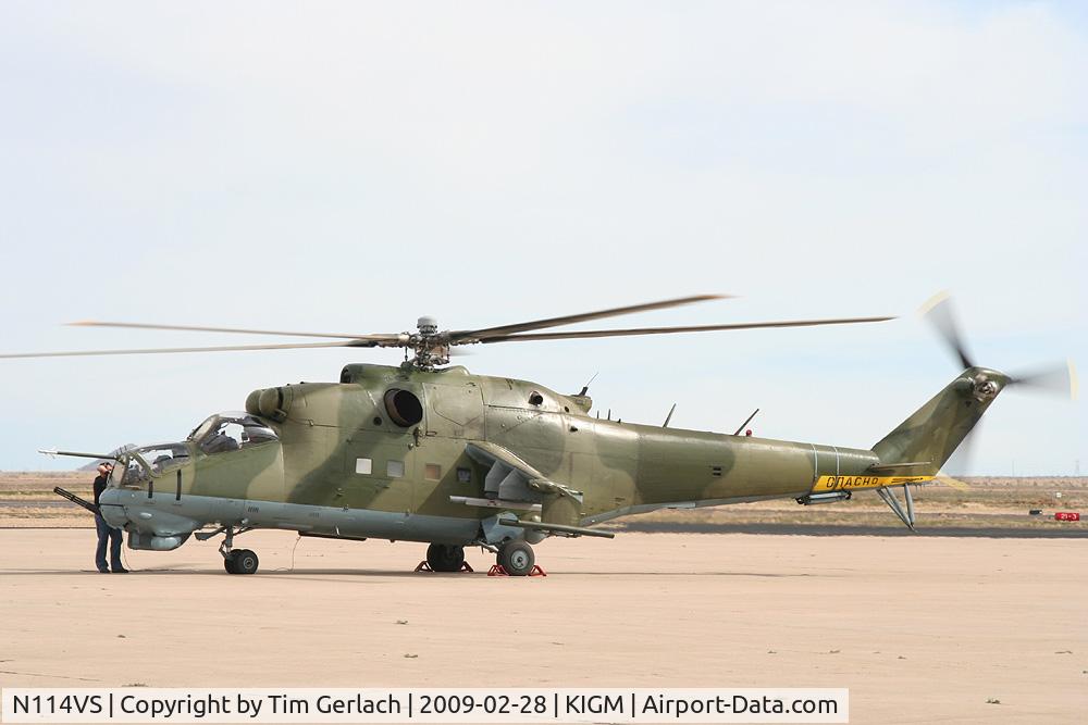 N114VS, 1979 Mil Mi-24D C/N 04395, Hind on the ramp at Kingman Airport