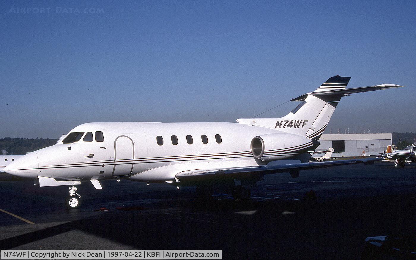 N74WF, 1970 Hawker Siddeley HS125 F400B/731 C/N 25221, KBFI