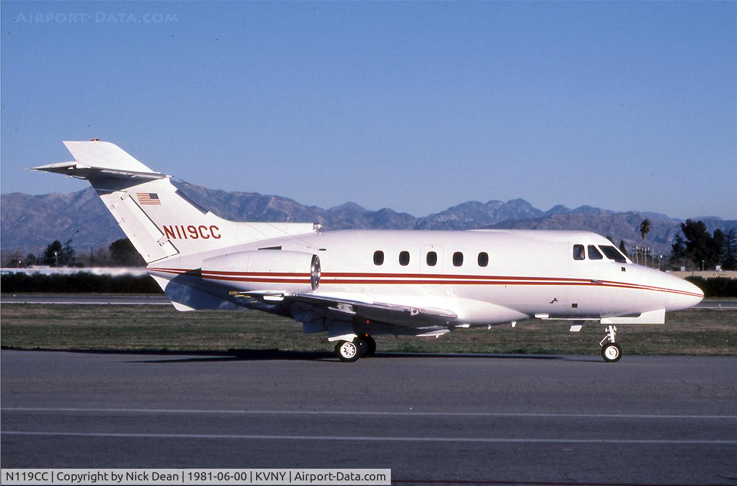 N119CC, 1970 Hawker Siddeley HS125 400F/731 C/N 25225, KVNY
