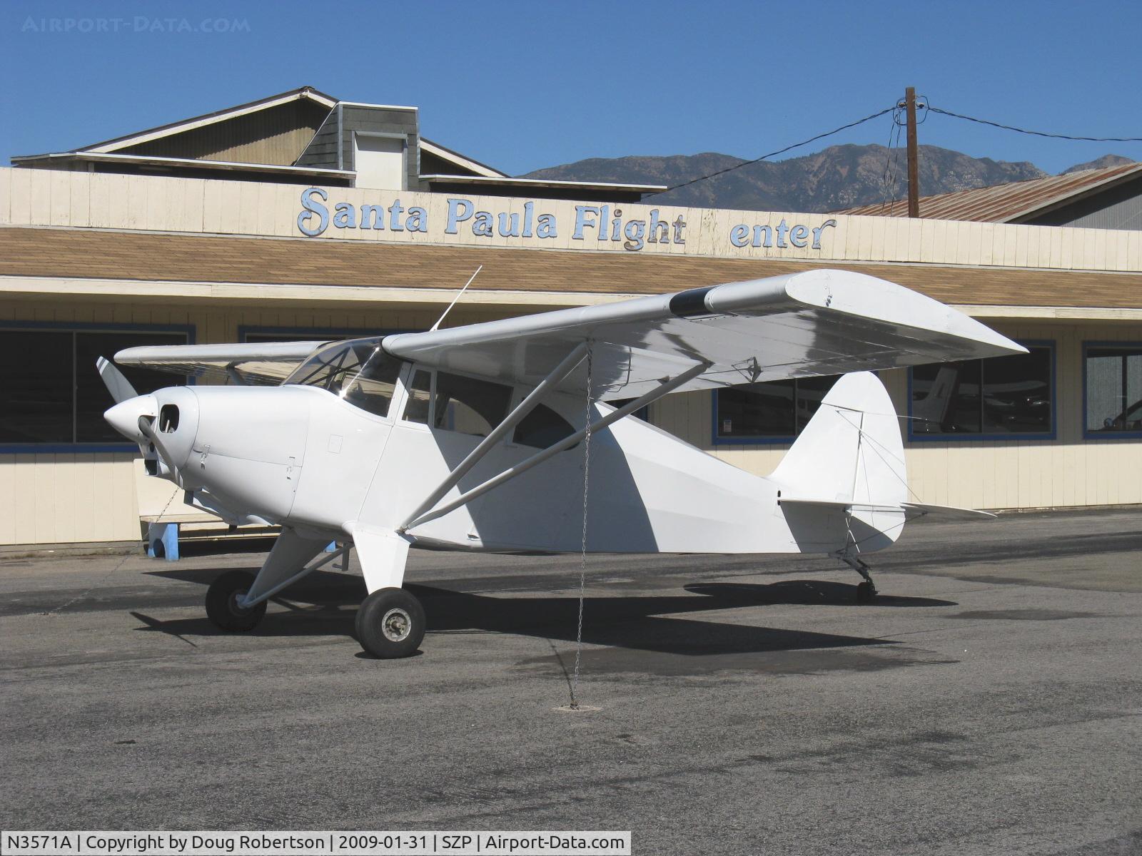 N3571A, 1953 Piper PA-22-135 Tri-Pacer C/N 22-1845, 1953 Piper PA-22-135 TRI-PACER, Lycoming O0290-D2 135 Hp, converted to taildragger, Hoerner Tips removed, recover & refinished