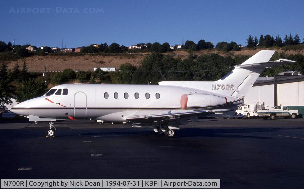 N700R, 1972 Hawker Siddeley HS125 F600A C/N 256001, KBFI