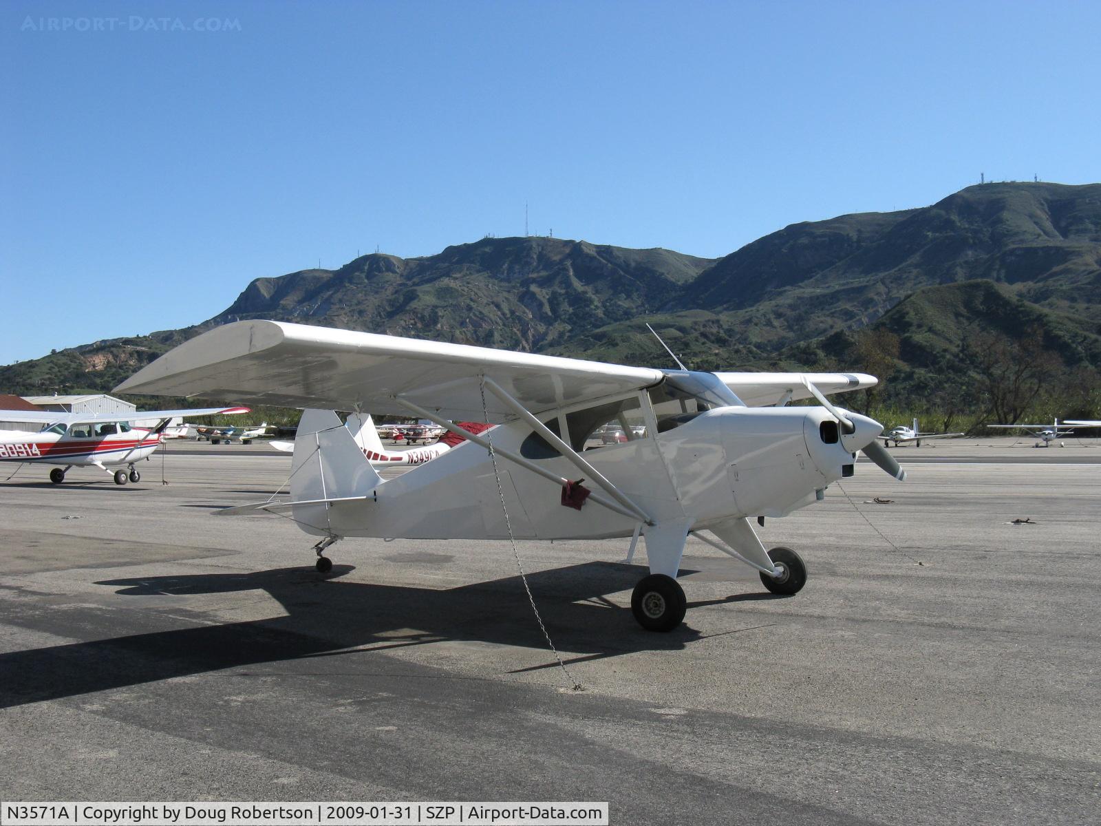 N3571A, 1953 Piper PA-22-135 Tri-Pacer C/N 22-1845, 1953 Piper PA-22-135 TRI-PACER, Lycoming O0290-D2 135 Hp, converted to taildragger, Hoerner Tips removed, recover & refinished