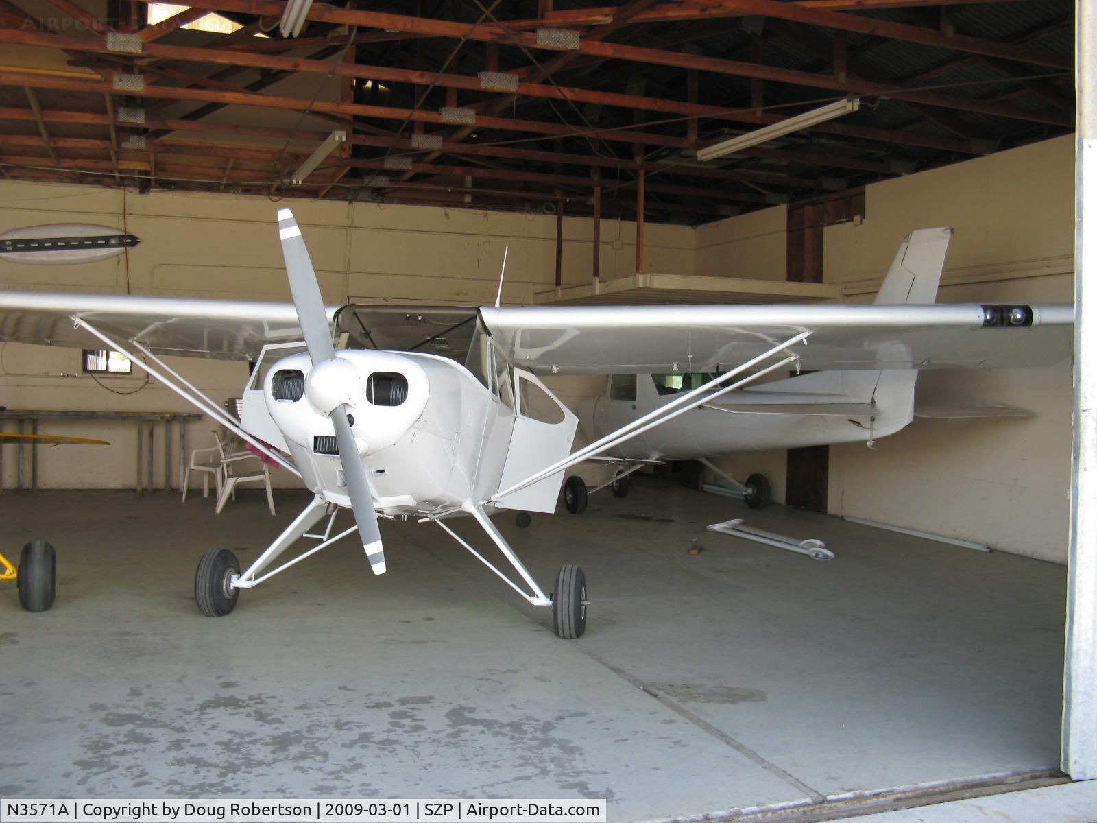 N3571A, 1953 Piper PA-22-135 Tri-Pacer C/N 22-1845, 1953 Piper PA-22-135 TRI-PACER, Lycoming O-290-D2 135 Hp, converted to taildragger, Hoerner Tips removed, recover & refinished, N number now back on