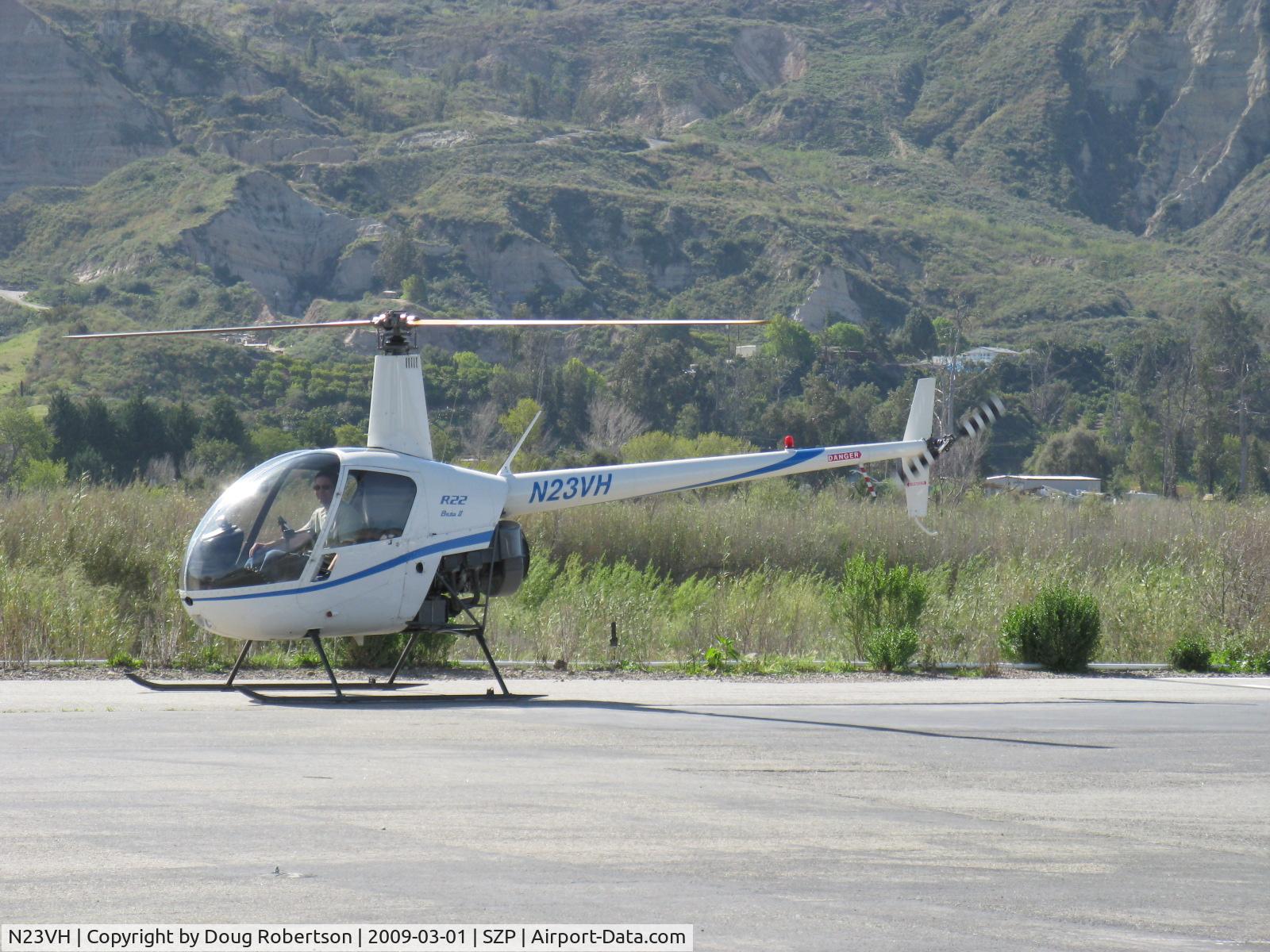 N23VH, 2004 Robinson R22 Beta C/N 3535, 2004 Robinson R22  BETA II, Lycoming O-360 derated to 131 Hp, landed