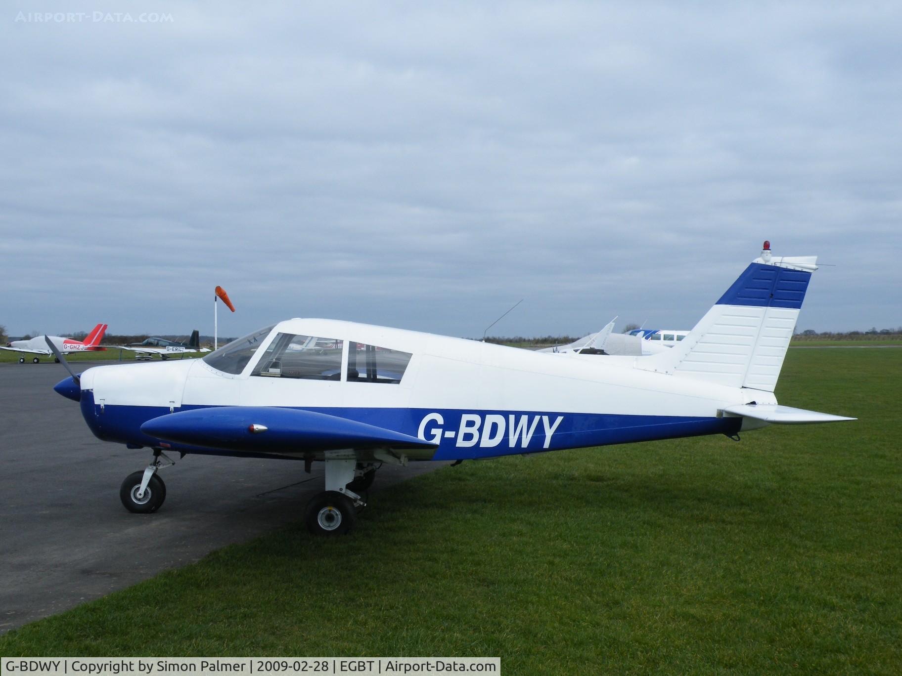 G-BDWY, 1972 Piper PA-28-140 Cherokee Cruiser C/N 28-7225378, Cherokee 140 at Turweston