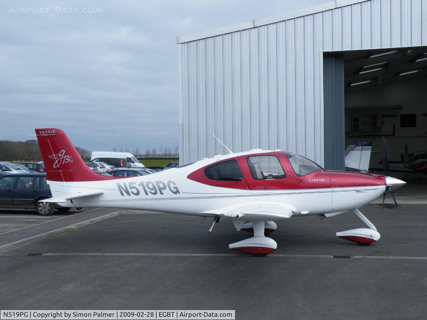 N519PG, 2008 Cirrus SR22 G3 GTSX Perspective C/N 2992, Cirrus SR22 at Turweston