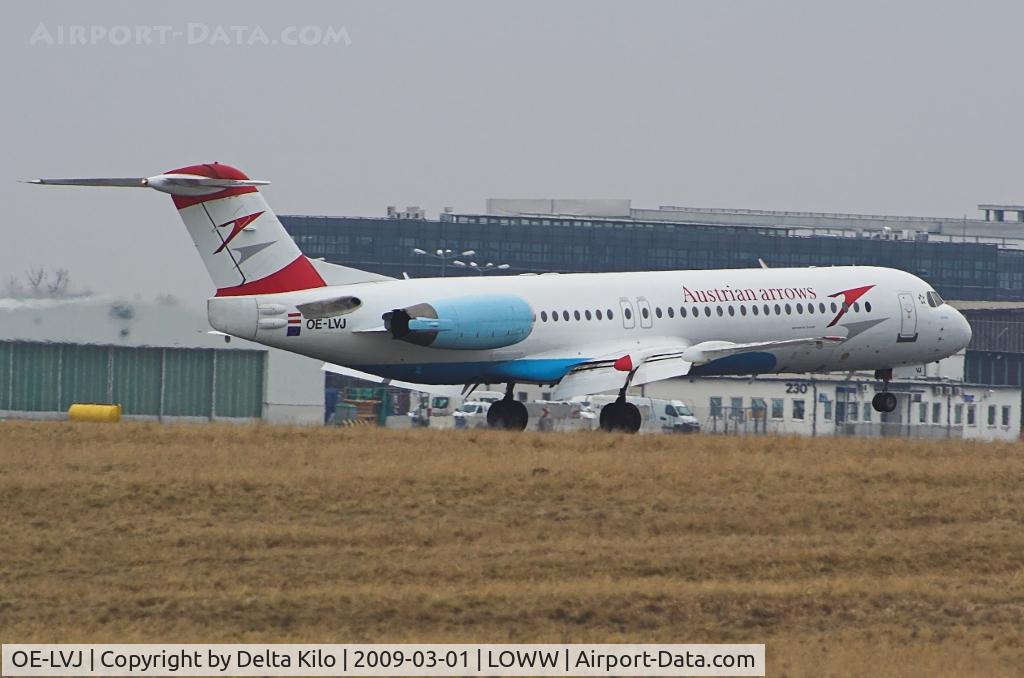 OE-LVJ, 1991 Fokker 100 (F-28-0100) C/N 11359, AUSTRIAN ARROWS