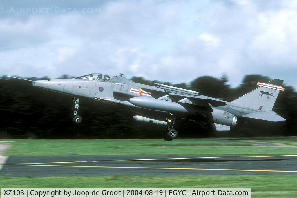 XZ103, 1976 Sepecat Jaguar GR.3A C/N S.104, Return of a 41 Sq recce Jaguar.