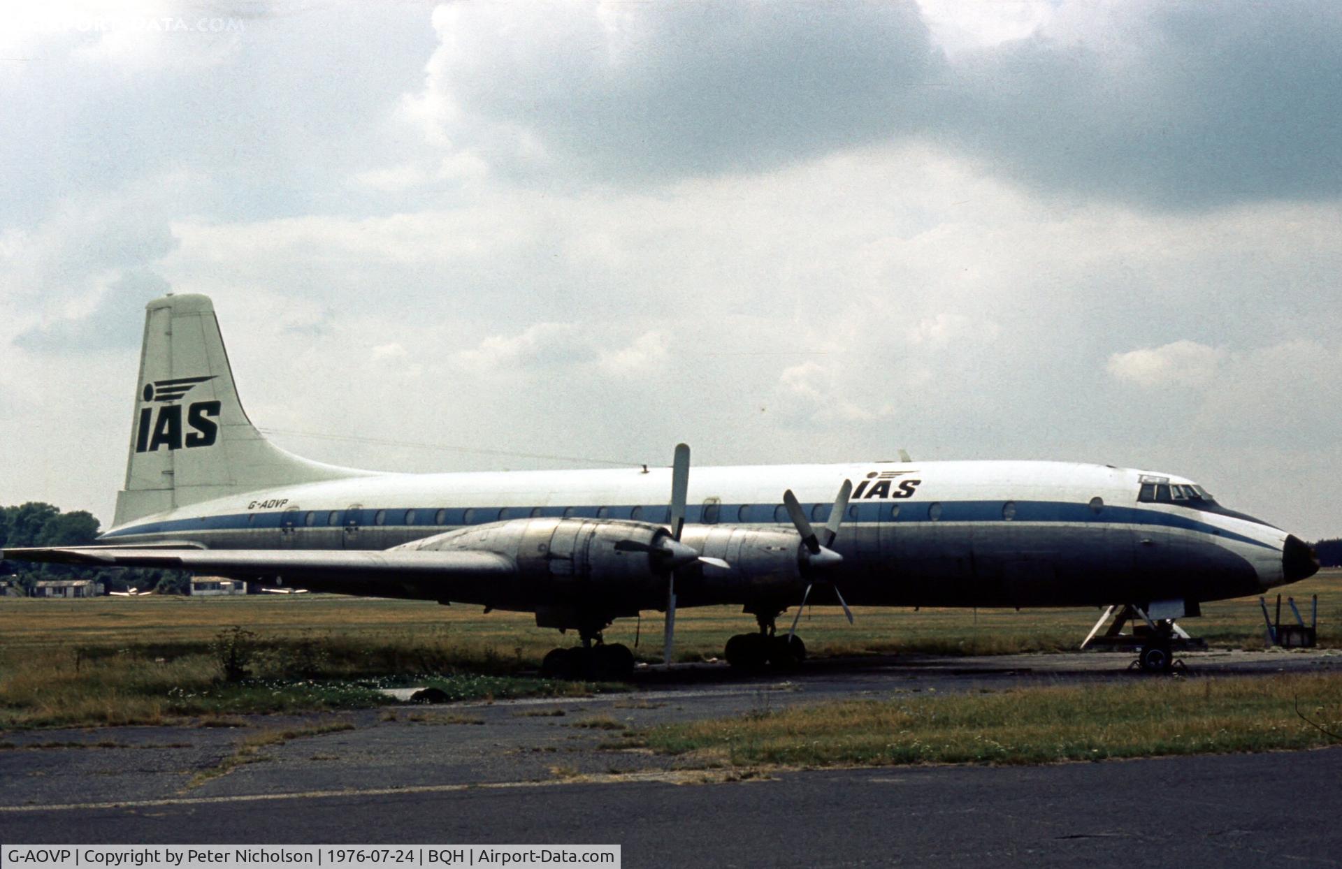 G-AOVP, 1957 Bristol 175 Britannia 312F C/N 13424, Another view of the IAS Britannia at Biggin Hill.