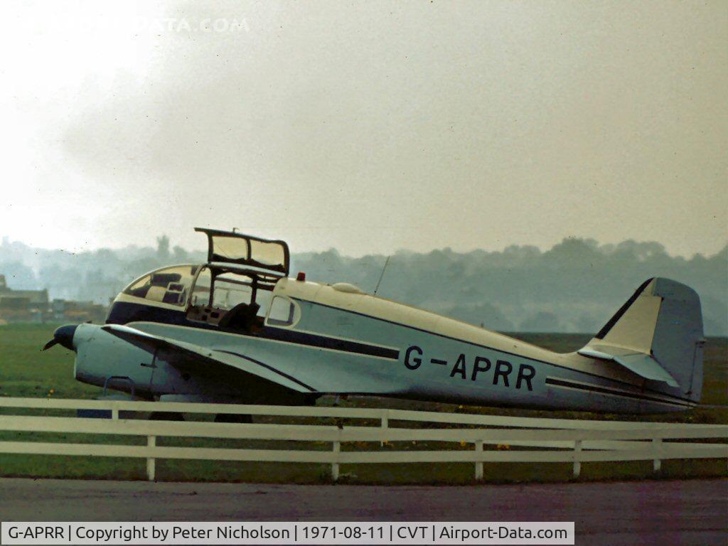 G-APRR, 1956 Let Aero Ae-45S Super C/N 04-014, Seen at Coventry in the Summer of 1971.