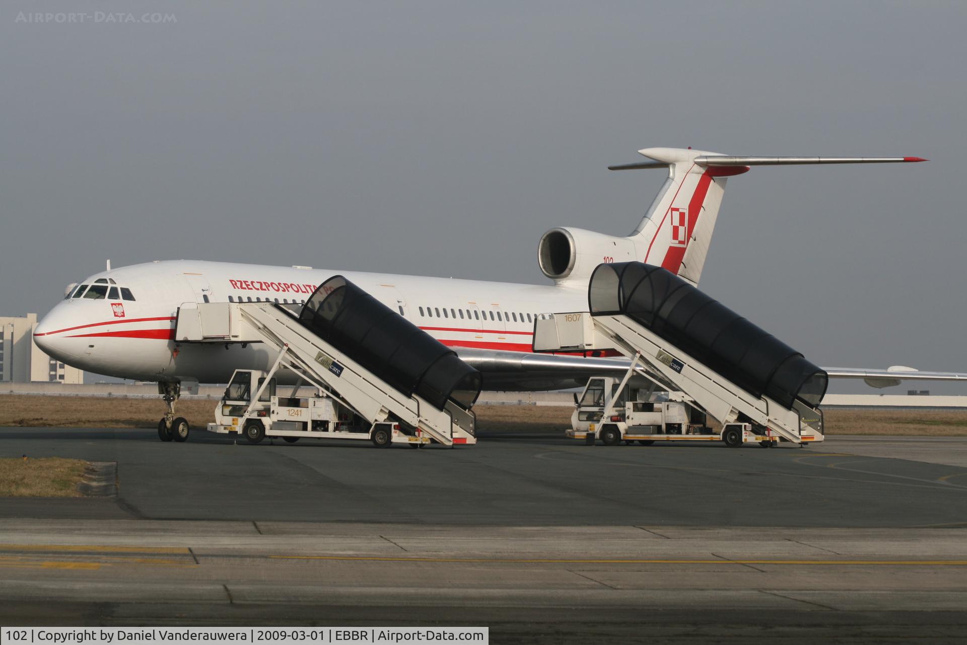102, 1990 Tupolev Tu-154M C/N 90A862, parked on General Aviation apron