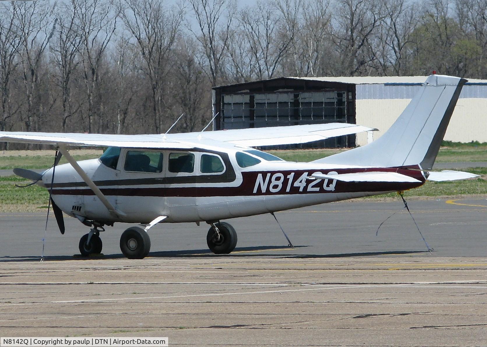 N8142Q, 1975 Cessna TU206F Turbo Stationair C/N U20603096, Parked at the Shreveport Downtown airport.