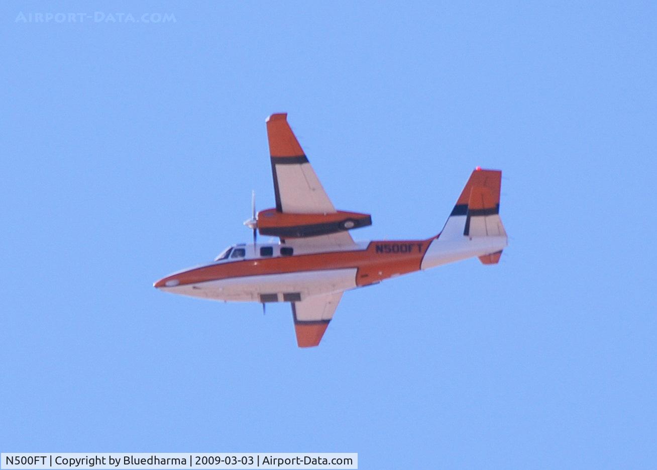 N500FT, 1961 Aero Commander 500B Commander C/N 500B-1138-78, Flying South over Lakewood Colorado.