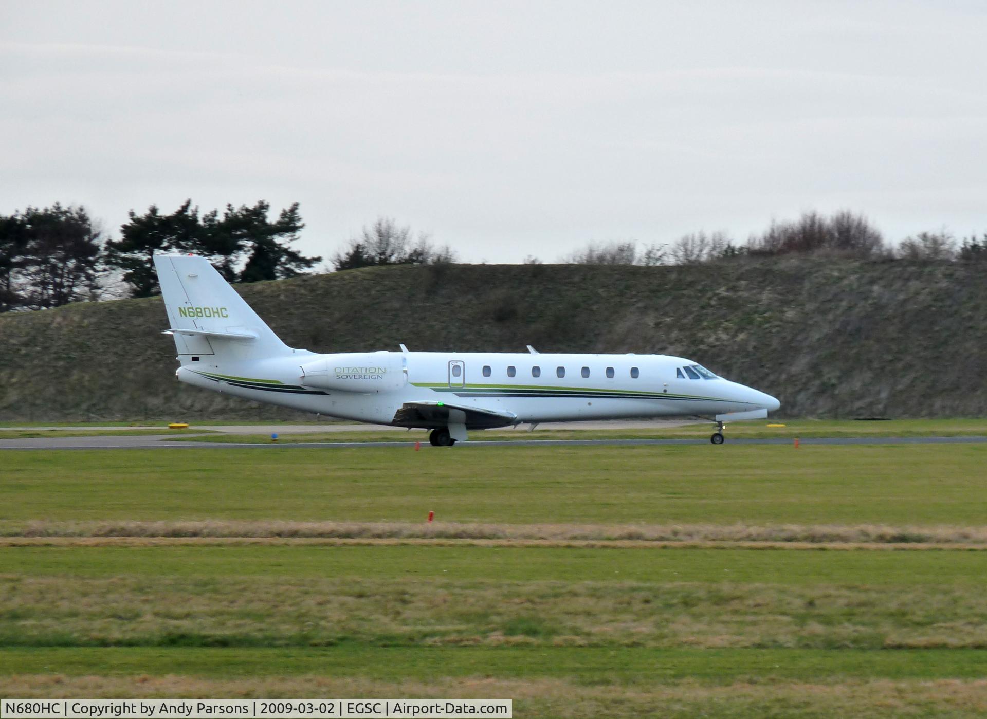 N680HC, 2006 Cessna 680 Citation Sovereign C/N 680-0079, N680HC on a regular visit to Cambridge