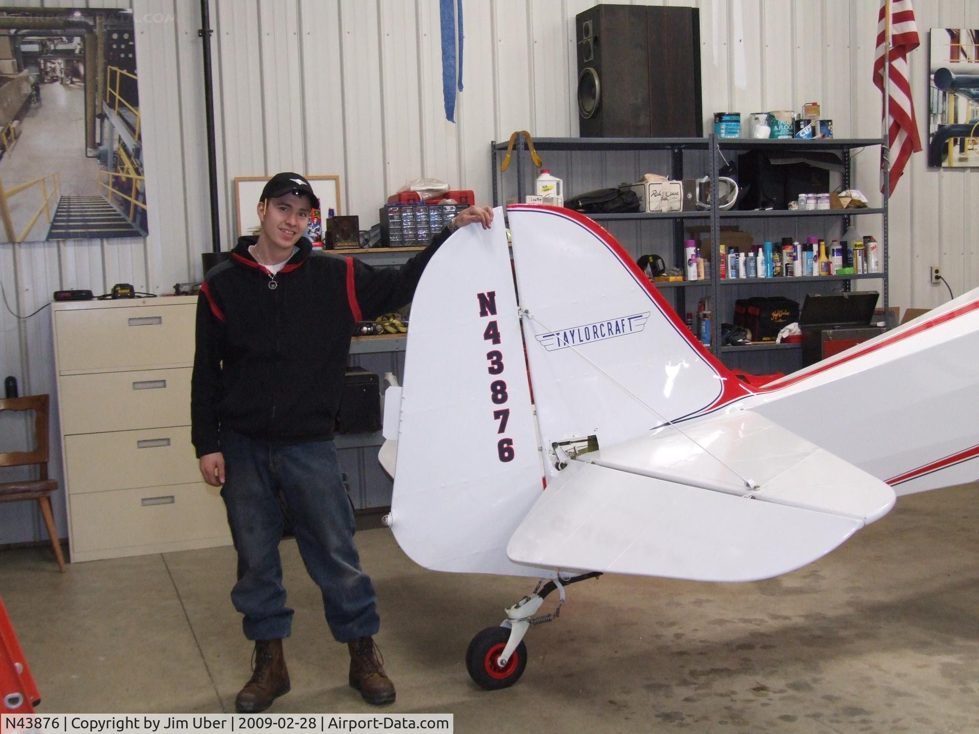 N43876, 1946 Taylorcraft F-19 Sportsman Sportsman C/N 7535, Proud owner of another pretty T-Craft, soon to grace the WNY skies(at Bryant Hill)