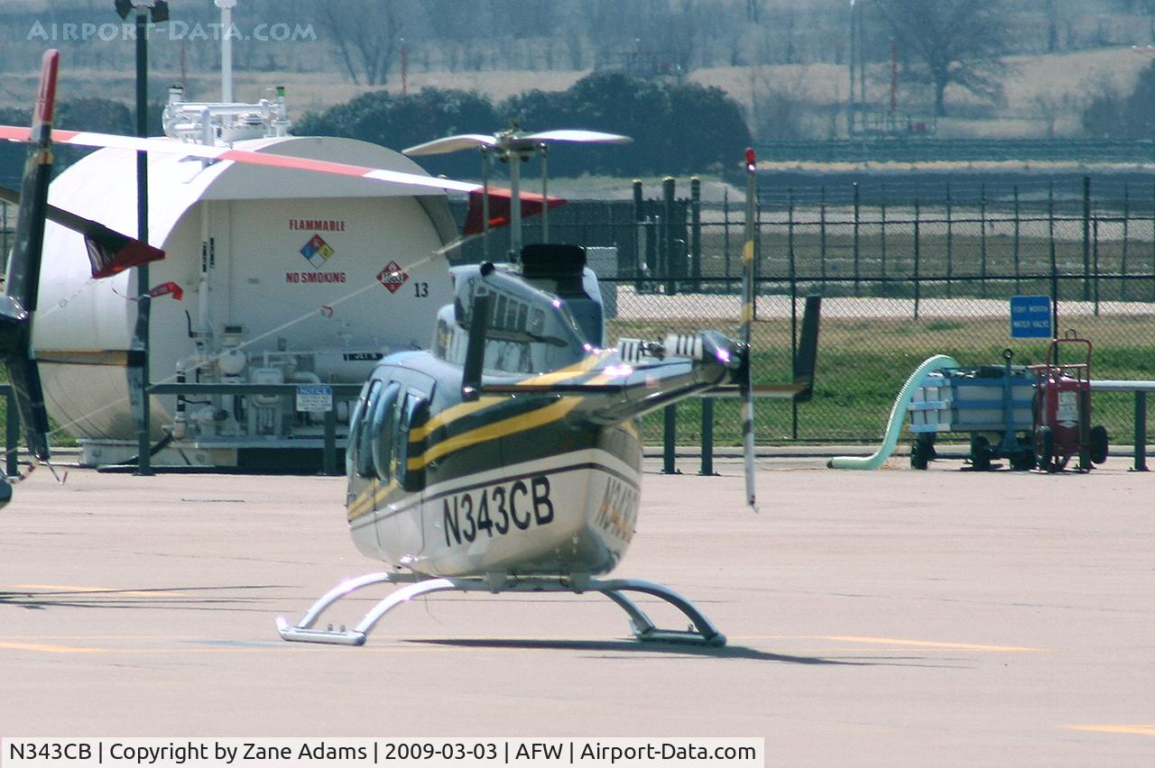 N343CB, Bell 206L-4 LongRanger IV LongRanger C/N 52389, Bell Helicopter ramp at Alliance, Fort Worth
