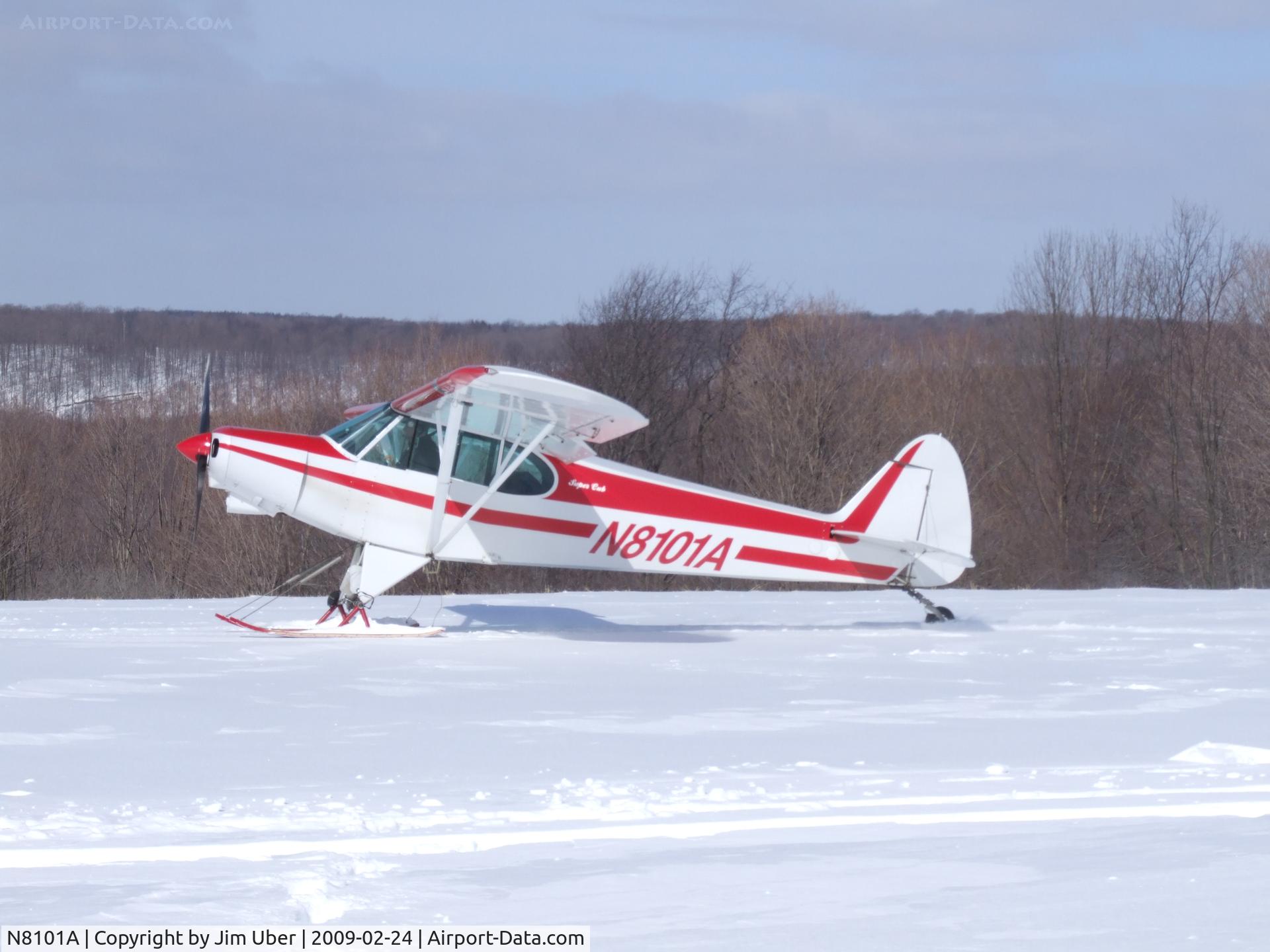 N8101A, 1977 Piper PA-18 C/N 187709060, Taxi-ing out, in 