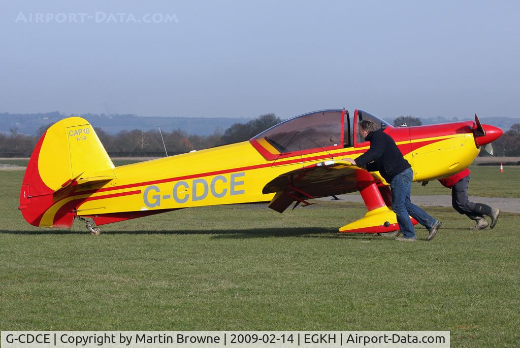 G-CDCE, 1973 Mudry CAP-10B C/N 039, Pushing out for a days flying.