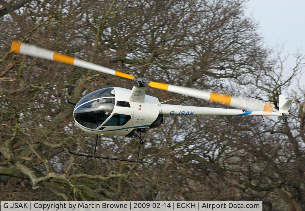 G-JSAK, 1999 Robinson R22 Beta C/N 2959, Showing off!