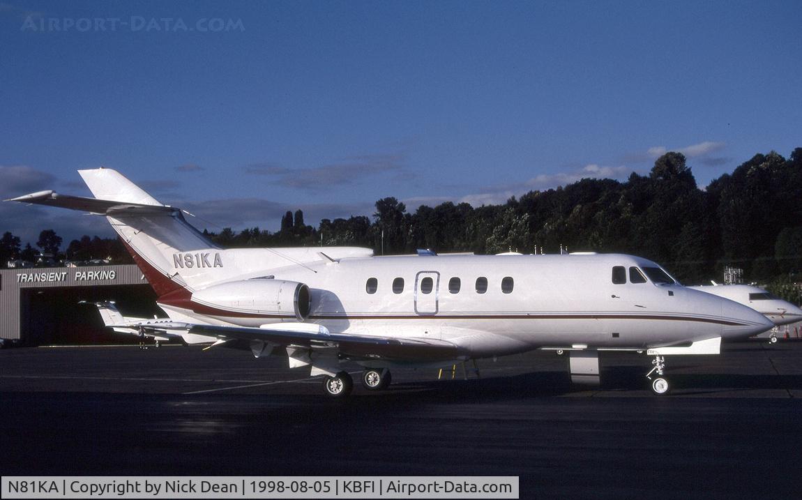 N81KA, 1978 British Aerospace HS.125 Series 700A C/N 257038, KBFI