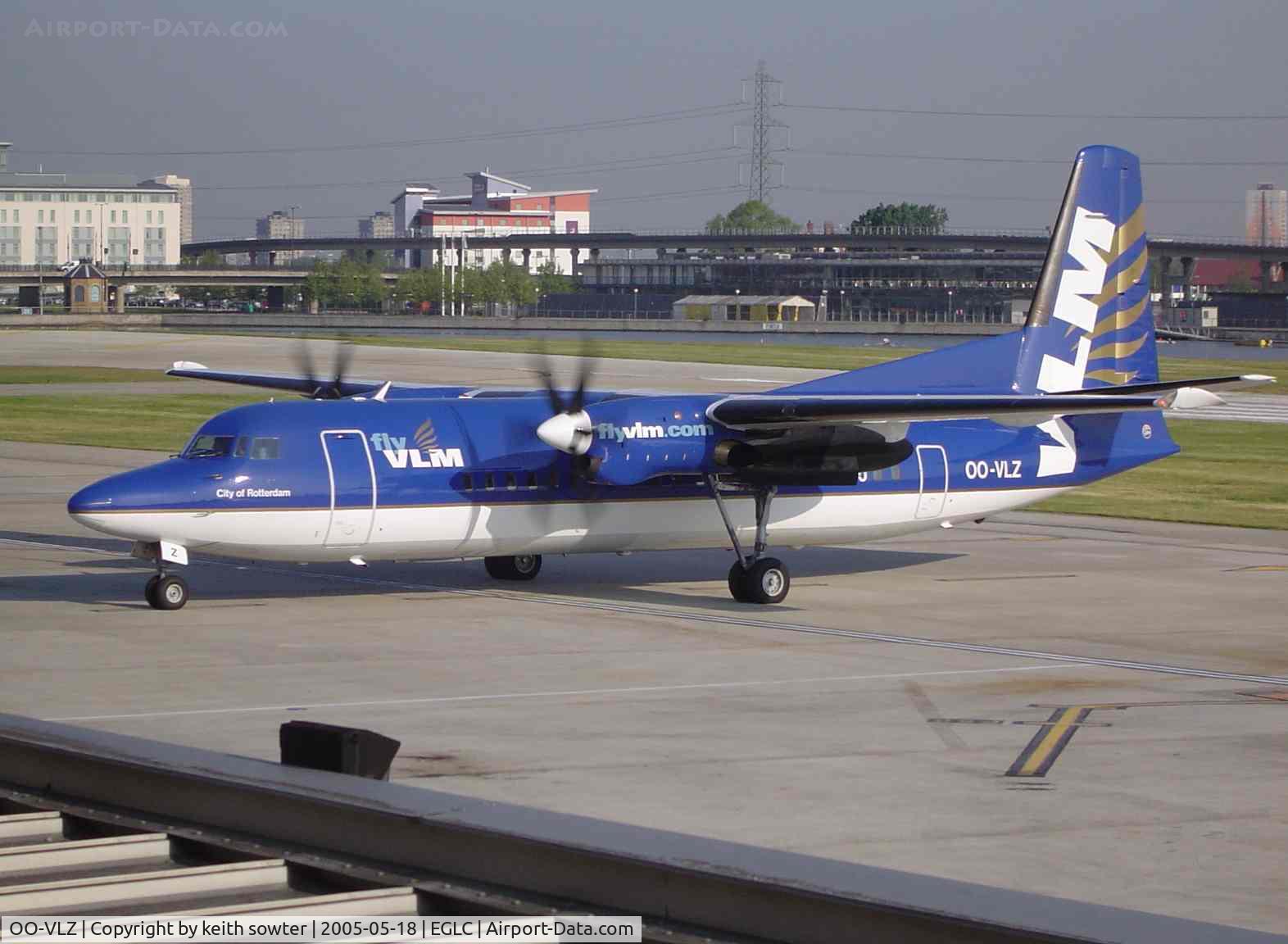 OO-VLZ, 1992 Fokker 50 C/N 20264, Taken through glass from the departure lounge