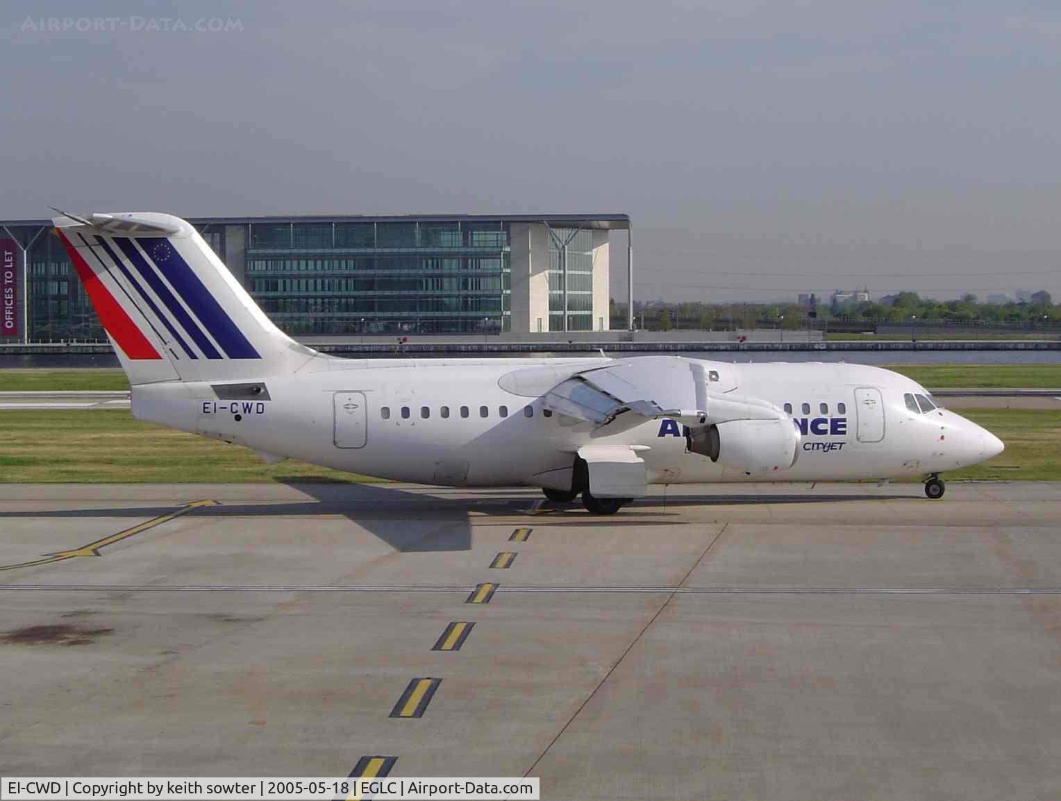 EI-CWD, 1988 British Aerospace BAe.146-200 C/N E2108, Taken through glass from the departure lounge