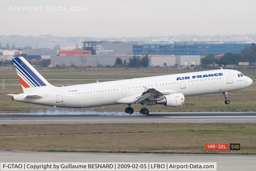 F-GTAO, 2007 Airbus A321-211 C/N 3098, Landing 14R