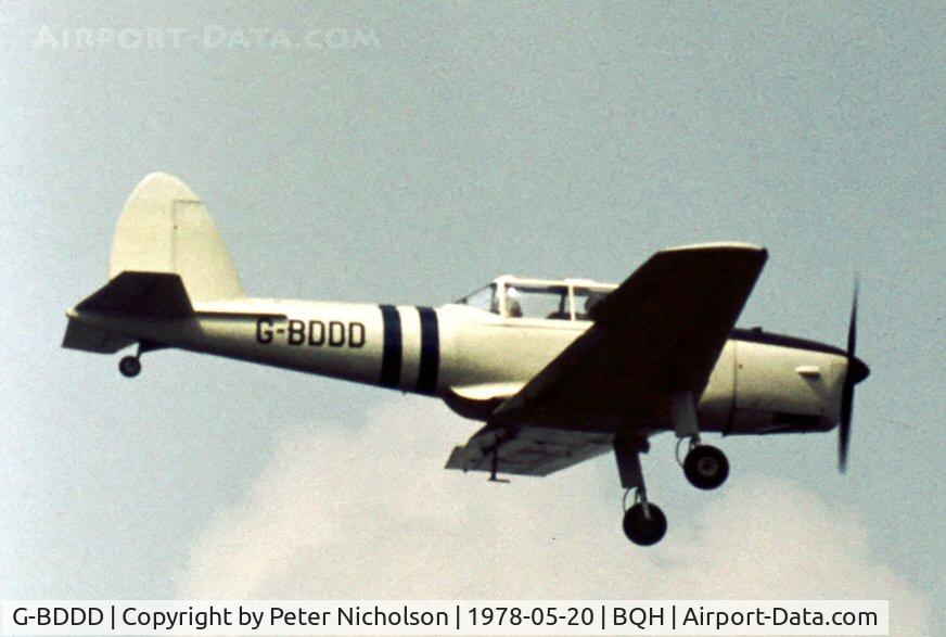 G-BDDD, 1951 De Havilland DHC-1 Chipmunk T.10 C/N C1/0326, On finals at the 1978 Biggin Hill Airshow.