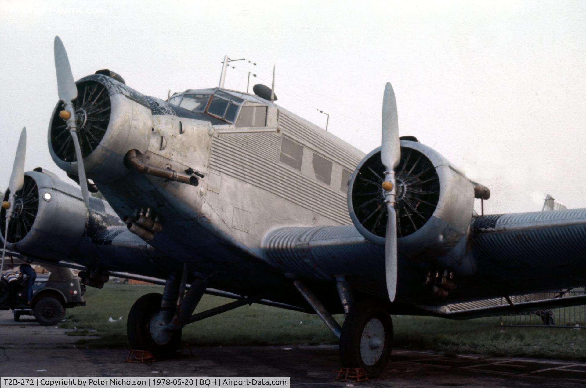 T2B-272, Junkers (CASA) 352L (Ju-52) C/N 163, This CASA 352L was displayed at the 1978 Biggin Hill Airshow and later delivered to the RAF Museum, Cosford where it later became G-AFAP.