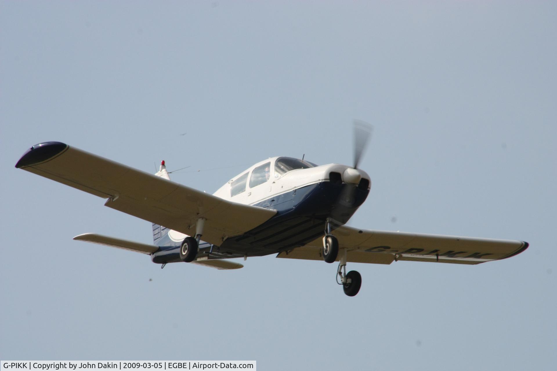 G-PIKK, 1967 Piper PA-28-140 Cherokee C/N 28-22932, G-PIKK Landing at Coventry Airport