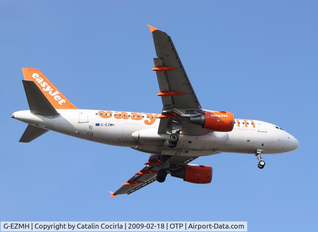 G-EZMH, 2003 Airbus A319-111 C/N 2053, On short final for runway 08R
