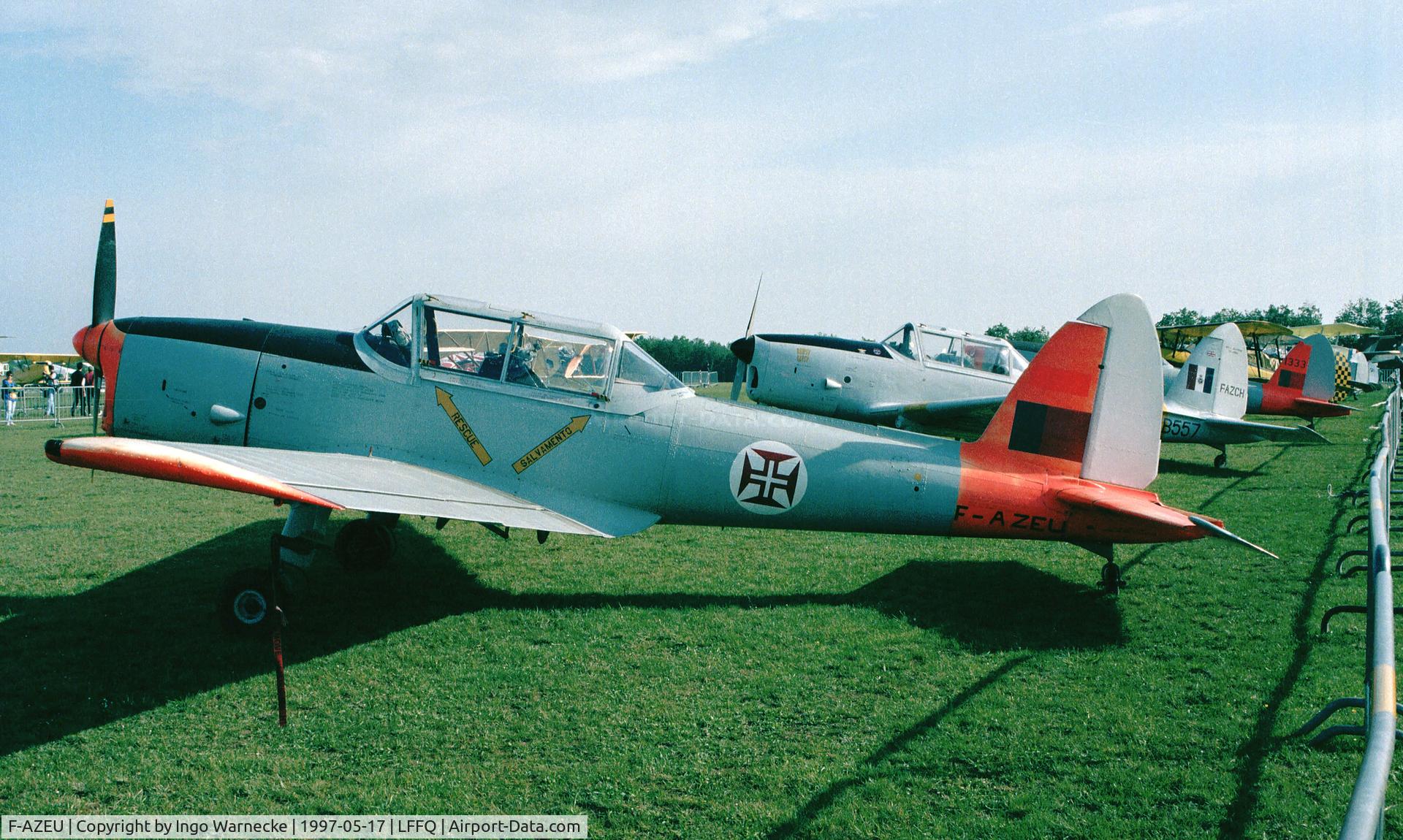F-AZEU, De Havilland DHC-1 Chipmunk 20 C/N C1/0299, De Havilland Canada DHC-1 Chipmunk at the Meeting Aerien 1997, La-Ferte-Alais, Cerny