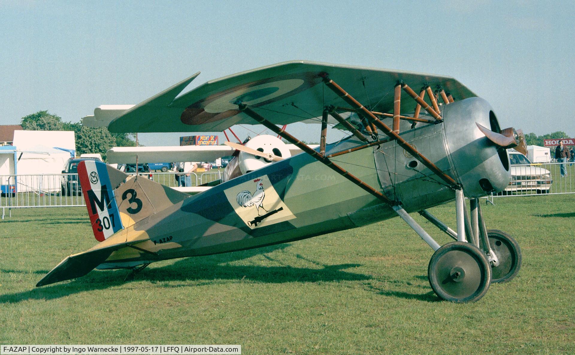 F-AZAP, Morane-Saulnier MS A1 C/N 2, Morane-Saulnier MS. A1 replica at the Meeting Aerien 1997, La-Ferte-Alais, Cerny