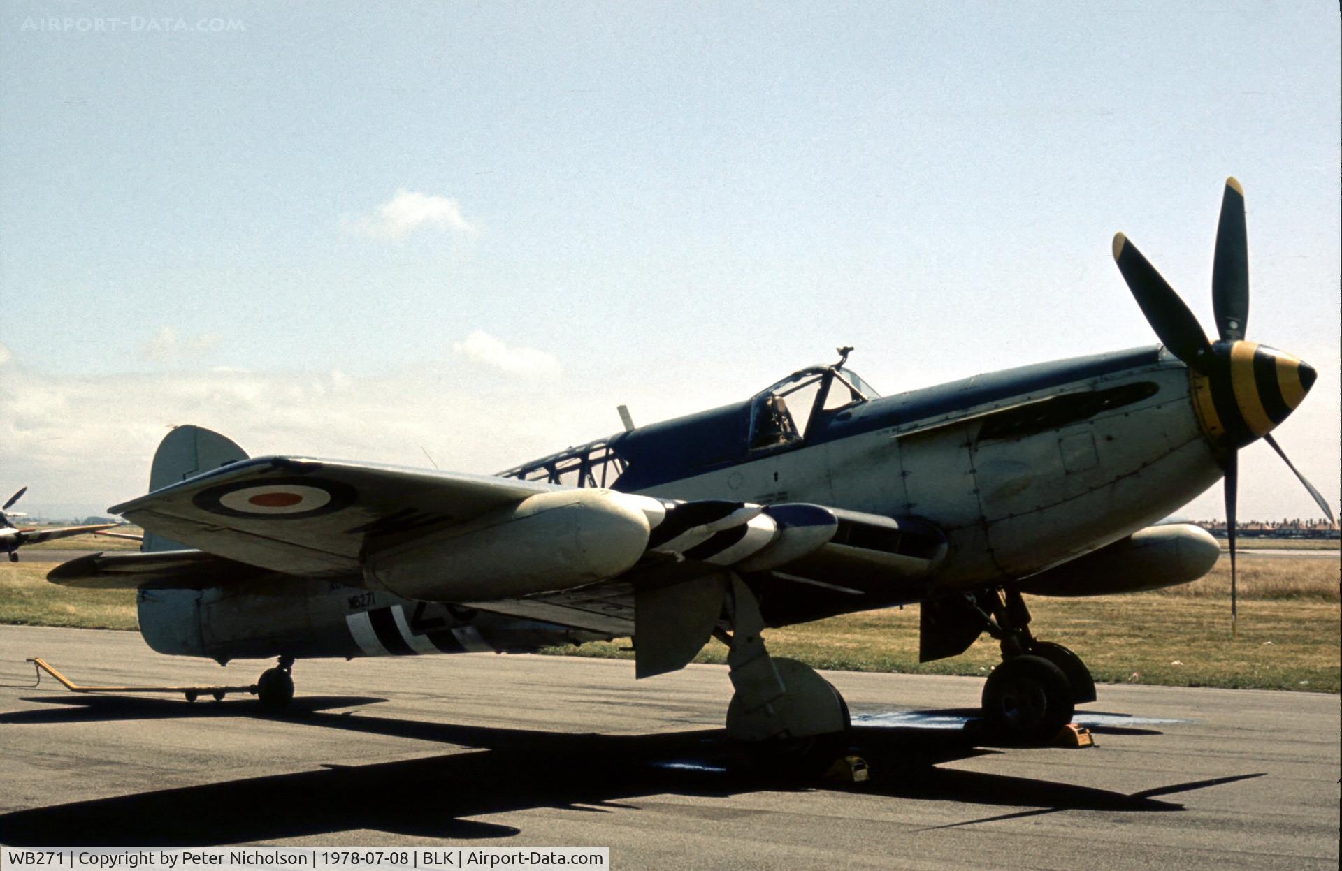 WB271, 1949 Fairey Firefly AS.5 C/N F.8497, The Royal Navy Historic Flight demonstrated their Firefly at the 1978 Blackpool Airshow.