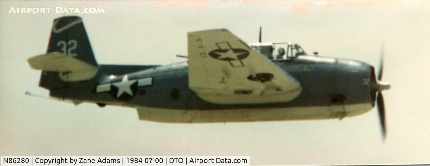 N86280, Grumman TBM-3E Avenger C/N 86280, At Denton Airshow 1984