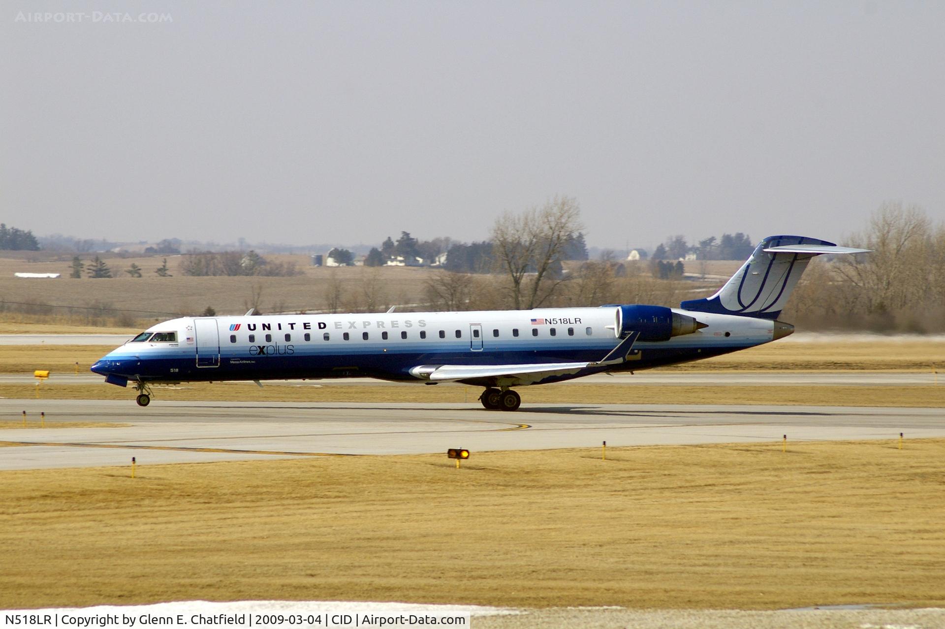 N518LR, 2006 Bombardier CRJ-700 (CL-600-2C10) Regional Jet C/N 10259, Departing runway 13 for ORD