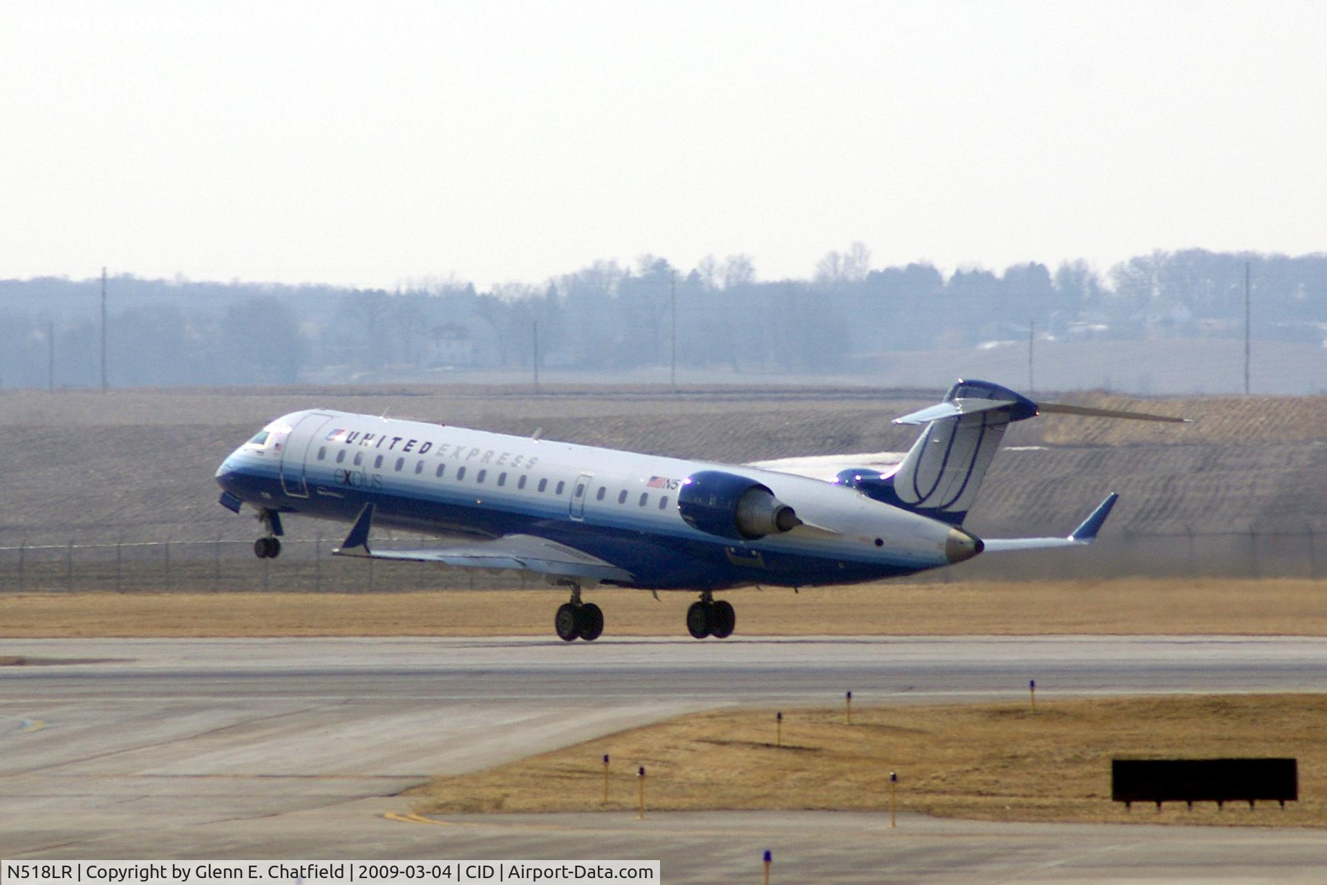 N518LR, 2006 Bombardier CRJ-700 (CL-600-2C10) Regional Jet C/N 10259, Departing runway 13 for ORD