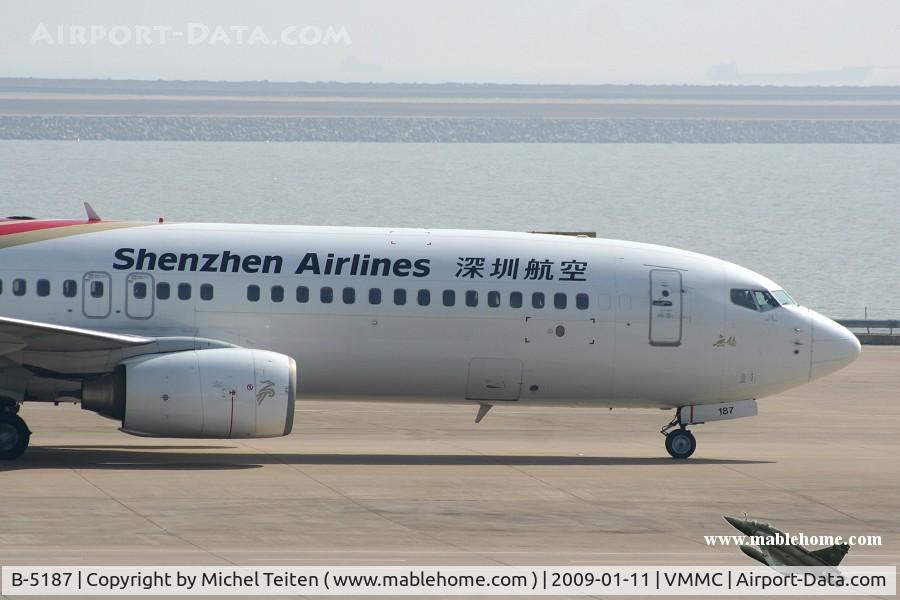 B-5187, 2006 Boeing 737-8BK C/N 33828, Shenzhen Airlines