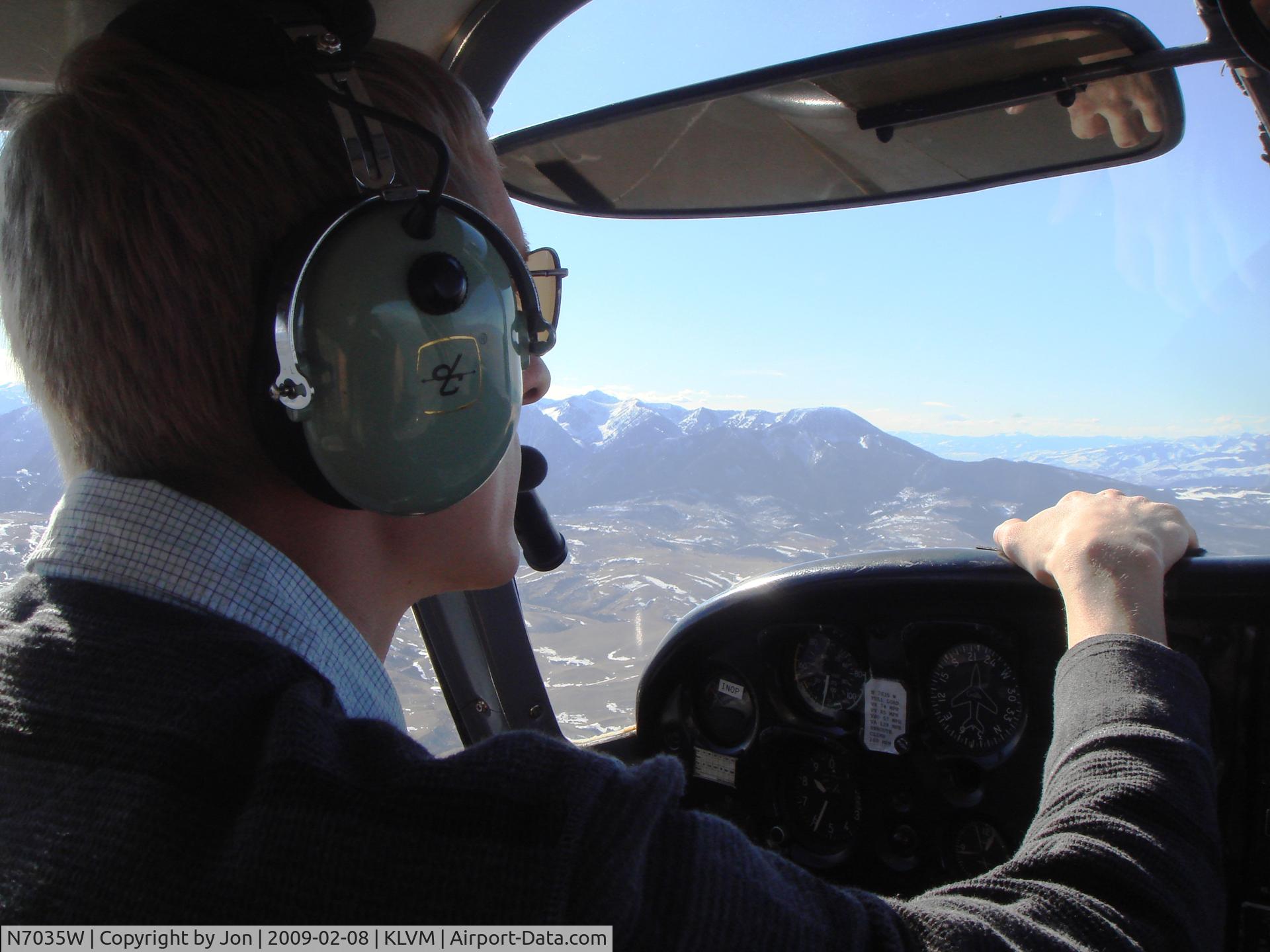 N7035W, 1962 Piper PA-28-180 C/N 28-718, Marcus flying from Billings to Bozeman