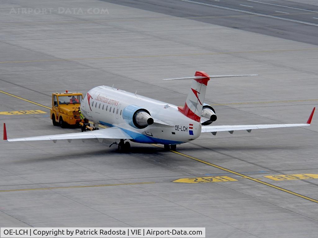 OE-LCH, 1996 Canadair CRJ-200LR (CL-600-2B19) C/N 7110, Baby Aircraft pushing back ... ;-)