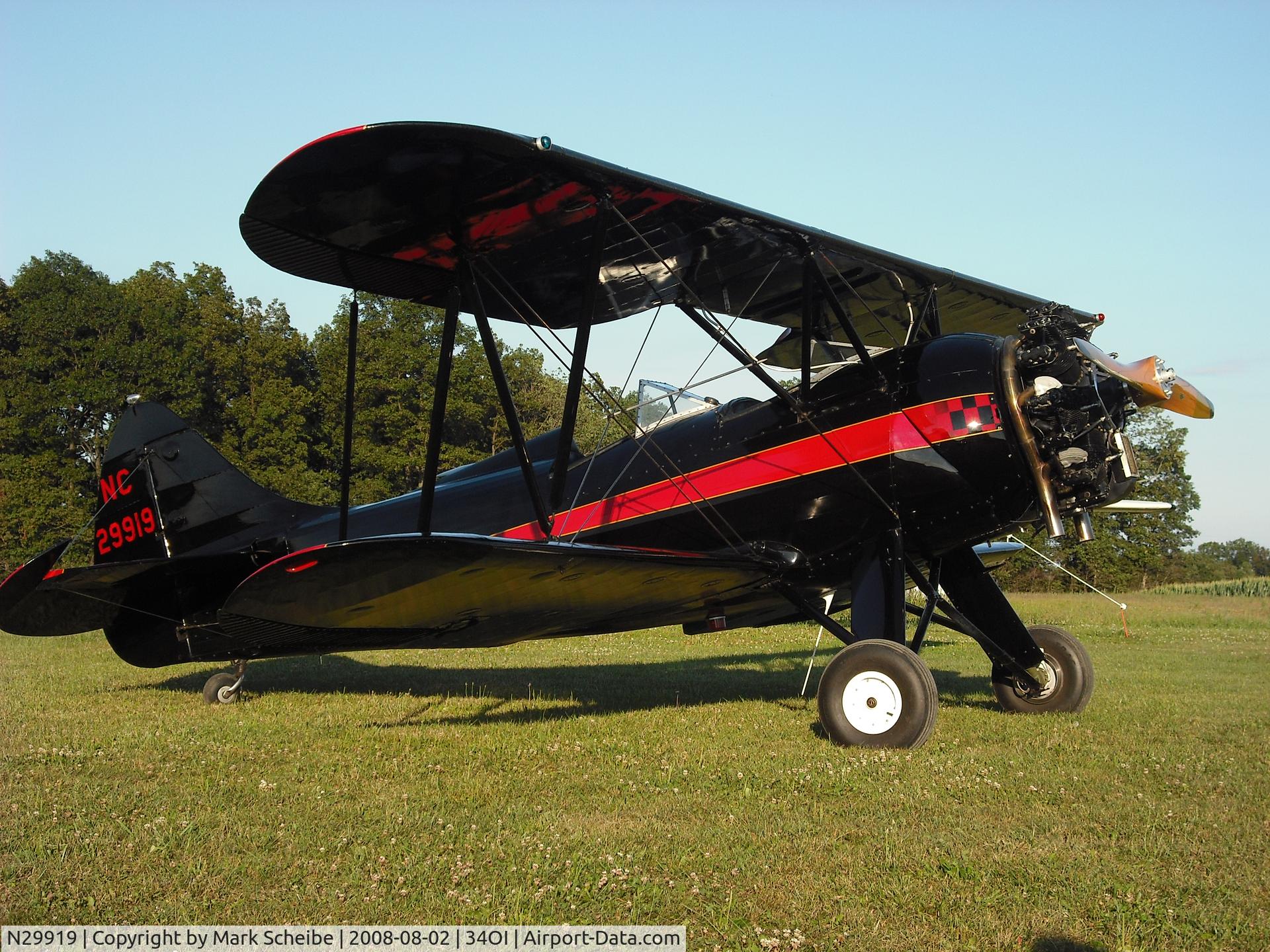 N29919, 1940 Waco UPF-7 C/N 5416, Mohican Airpark Summer 2008