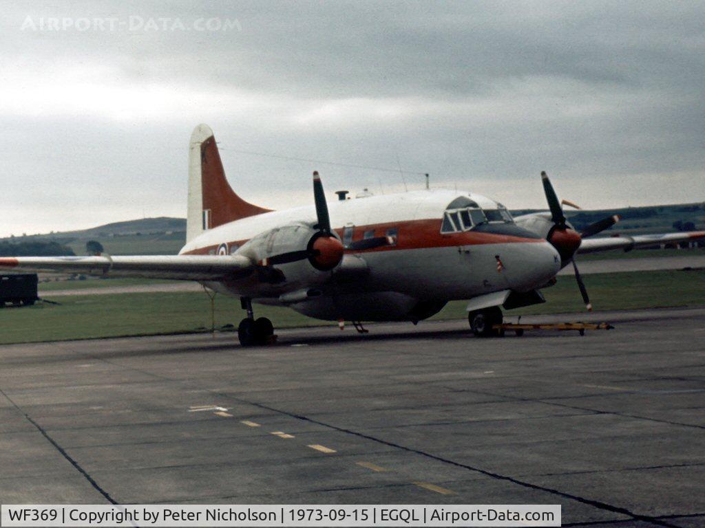 WF369, Vickers Varsity T.1 C/N 528, On display at the 1973 Leuchars Airshow.