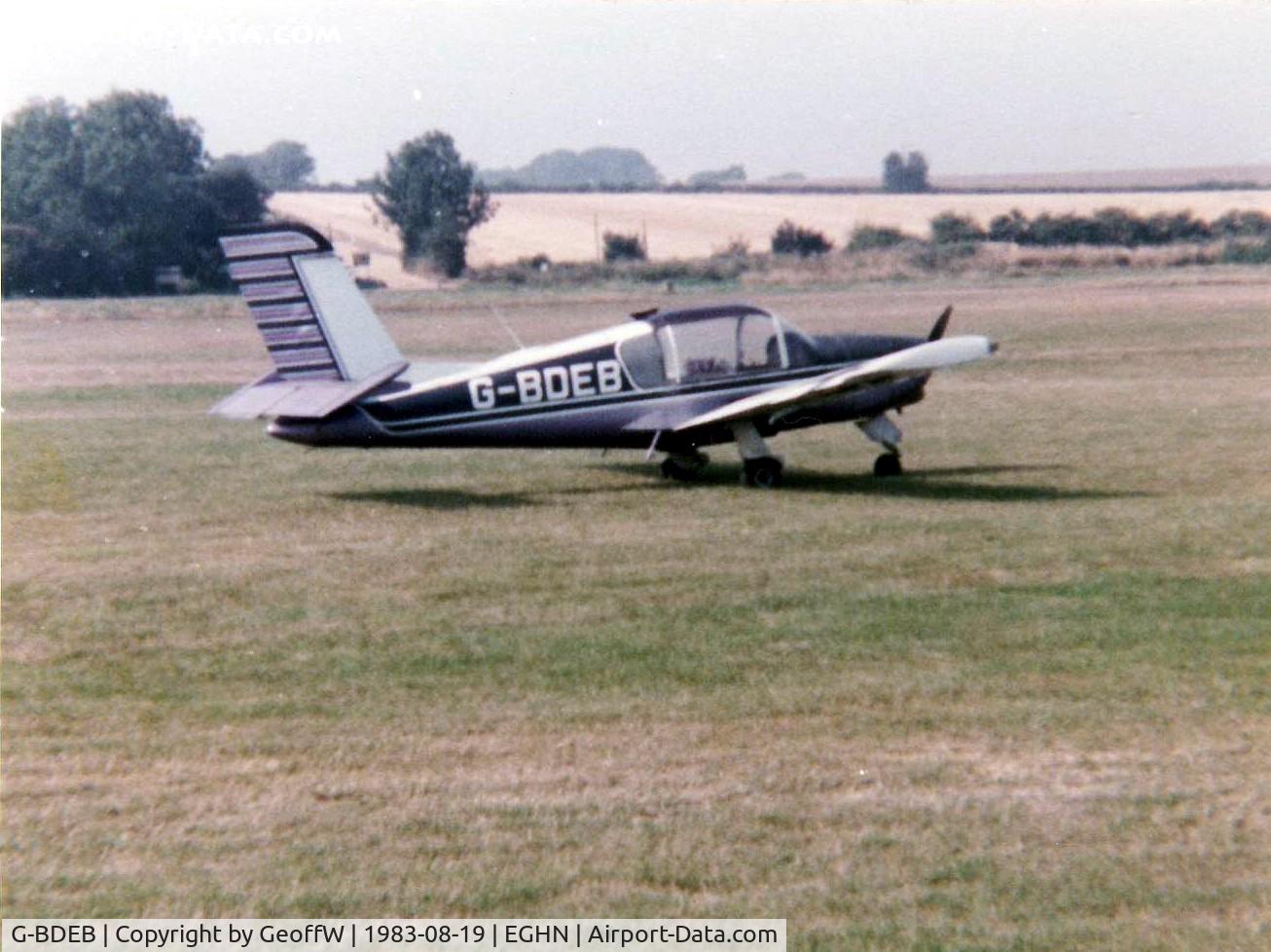 G-BDEB, 1974 Socata Rallye 100ST Galopin C/N 2551, Rallye 100ST G-BDEB visiting Sandown 19.8.83